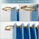 Antique Gold Double Curtain Rods for Window 48-84 Inch, Wrap Around Double Drapery Rods, Adjustable Double Room Darkening Curtain Rods, Heavy Duty 1-Inch Front and 5/8 Inch Back Dual Curtain Rod