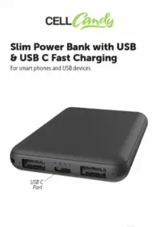 CellCandy Fast Charging Power With USB 5000 MAh