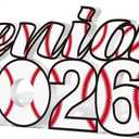 Yaomiao Baseball 2026 Senior Sign Graduation Props Grad Decorations Senior Graduation Table Centerpieces Class of 2026 Sign Sports Player Team Party for High School College (White Red)