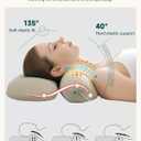 Neck Massager with Heat, Cordless Rechargeable Neck Traction Massage Pillow with Air Compression, FSA Eligible,Neck Stretcher Pillow, Digital Display Remote, Ergonomic Cervical Support for Home Office