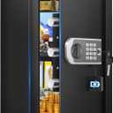 3.2 Cuft Safe Box, Home Safes Fireproof Waterproof, Security Digital Safes Box with Electronic Keypad, Spare Key, Smart Alert, Mute Mode, Anti-Theft Fireproof Safe for Document Money Valuable