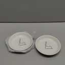 Fhiny 2PCS Cat Food Bowl,6" Ceramic Cat Dishes with Silicone Bottom Shallow Whisker Fatigue Kitten Plates Set for Indoor Cats Non-Slip Wide Kitten Pet Whisker Friendly Bowl for Wet Food Water (Cat)