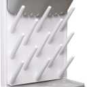 Ubbi Vertical Baby Bottle Drying Rack, Space Saving Countertop Drying Rack Baby Organizer, Gray