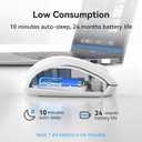 TECKNET Wireless Mouse for Laptop, 2.4GHz Computer Mouse 3 Adjustable DPI Office Cordless USB Mice with Receiver,Small to Medium Sized Hands Compatible with PC, Laptop, Desktop,Off-White