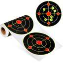 Shooting Targets, 6" Splatter Targets Stickers 100 Pack Self Adhesive Paper Target for Shooting Range Reactive Fluorescent Yellow Gun Target for Shooting Practice, Red