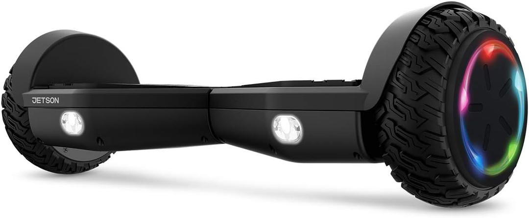 Jetson All Terrain Hoverboard with LED Lights, LED Light-up Wheels, Self-Balancing Hoverboard with Active Balance Technology, Ages 12+ (Onyx)