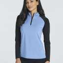 Real Essentials 3 Pack: Women's 1/4 Zip Rash Guard Long Sleeve Swim Shirt UPF Sun Protection UV Surf Tops (L)