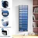 DALTACK Wall File Holder 16 Tier Hanging Wall File Organizer, for Papers Mails Folders Clipboard Magazine Organization for Office Home School Classroom, Mesh Metal, Assembly Needed, Black