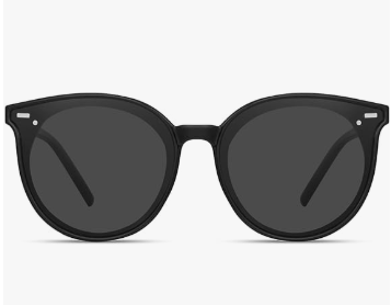 Livho Polarized Sunglasses, Retro & Oversized Shades for Women with Round Lenses Blue/Blue