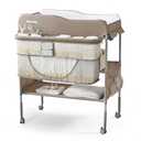 Sweeby Portable Baby Changing Table, Foldable Diaper Changing Station with Waterproof Pad, Mobile Nursery Organizer for Infant & Newborn Essentials, Light Khaki, Standard