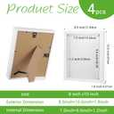 4 Pack 8"x 10" Shadow Boxes Frame Display Cases Wood Deep Shadow Box for Photos, Dried Flowers, Handicrafts Picture Frames for Wall Tabletop (White)