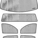 Sunshade Set Compatible with 2019-2024 Chevrolet Silverado/GMC Sierra 1500-Crew Cab-Rear Tailgate Sunshade Open