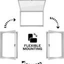 INNOVART Enclosed Bulletin Board 36”x24”, Lockable Dry Erase Noticeboard with Aluminum Frame, Outdoor Enclosed Whiteboard Weatherproof, Wall Display Case with Swing-Open Door Information Cabinet