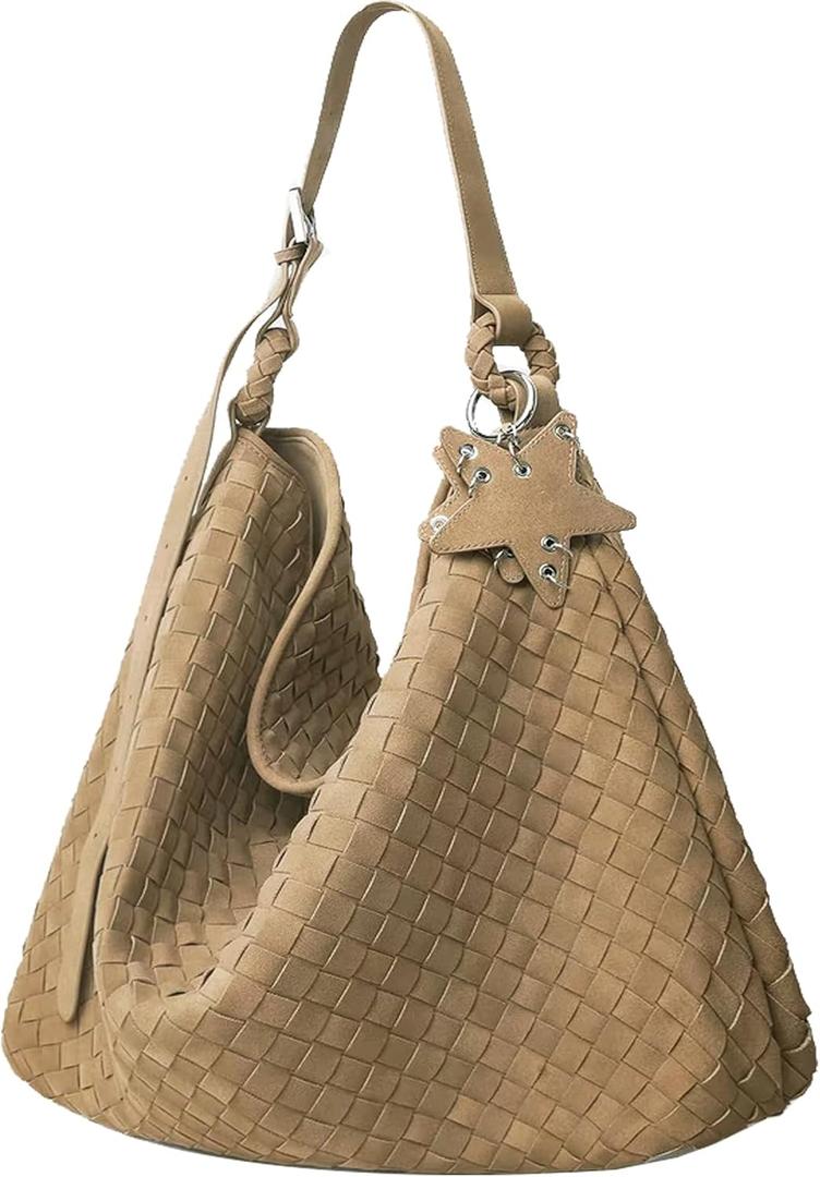 Frosted Purse Bag for Women, Top Handle Shoulder Bags, Hobo Satchel, Slouchy Handbag, Crossbody Tote for Work Travel