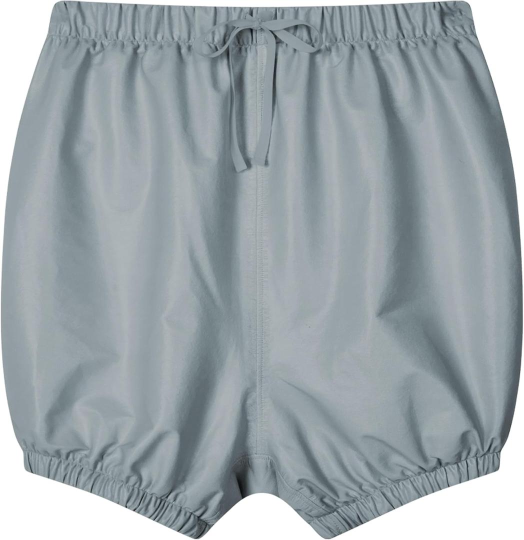 Adult Leakproof Plastic Pants Diaper Cover, Washable Incontinence Underwear, Reusable Briefs for Men and Women (Dark Gray-M)