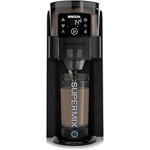 BREZZA Supermix Automatic Protein Shake Maker – Electric Powder Dispenser & Mixing Cup System | 24 oz BPA-Free Tritan | Clump-Free Shakes in 25 Seconds