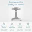 Baby Bath Stand, Adjustable Toddler Shower Support Seat with Non-Slip Base for 8-36 Months