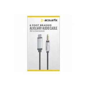 Acoustix™ Auxiliary Braided Audio Cable, 6 ft
