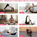 CoolMate Pilates Socks with Grips for Women, Yoga Socks, Crew Non Slip Women for Barre, Pilates Gifts for Women (A-06k. 4 Pairs Ruffle Black/White/Light Purple/Pink)