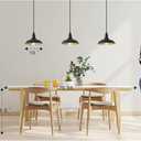 Farmhouse Pendant Lights with 10 Inch Dome, Barn Style Ceiling Mounted Light Fixture for Kitchen, Dinning Room, Black Hanging Lighting for Indoor and Outdoor Use, Height Adjustable