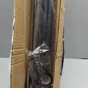 Tension Curtain Rod 51-165 Inch, Extra Long Curtain Rod No Drilling for Window or Bathroom, Outdoor Curtain Rods for Patio, Easy to Install, Never Rust, Rod Diameter 1.26 Inches-Black