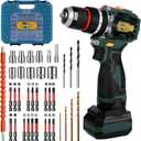 Cordless Drill Kit BLDC Motor Power Drill with 24 Torque Settings and 2-Speed, 450-2000 RPM, 3000mAh Battery, Electric Power Drill with Drill Bits and Accessories for Home DIY and Woodworking