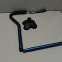 KINGGEAR F1 Walking Stick, Walking Cane for Women & Men with Wrist Strap, Lightweight & Sturdy Offset EVA Handle, Large Quad Base, Self Standing for Seniors and People with Injuries & Recovery (Blue)