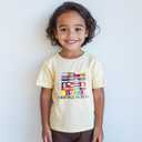 Hispanic Heritage Month Shirt Kids Toddler Boys Girls, Latino Countries Flag T-Shirt National Hispanic Gifts Tee Tops 2T-8Y (White)