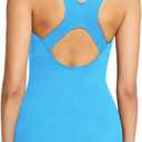 baleaf Women's Athletic Swimsuits Racerback One Piece Bathing Suit (Blue, 42/XX-Large)