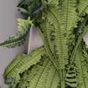 MARTINE MALL 48 inch 128 Leaves Artificial Ferns for Outdoors Look Real Fake Ferns, Large Faux Boston Ferns for Outdoor Planter Realistic UV Resistant Artificial Fake Plants for Porch Patio Hanging