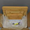 Kitchen Vegetable Storage Set of 3, Metal Onion Garlic Potato Storage Set, Kitchen Canisters Vegetable Keeper Containers with Aerating Holes and Wooden Lid (White)