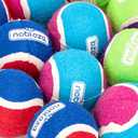 Nobleza Tennis Balls for Dogs 12 Pack, 2.5in Durable Bouncy Floatable Squeaky Tennis Balls for Dogs for Fetch & Exercise, Training Interactive Natural Rubber Squeaky Dog Ball for Small Medium Dogs (2.5 in - Moderate Chewer, Mix Color)
