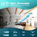 FREELICHT 6 Pack Retrofit LED Recessed Lighting 6 Inch, Selectable 2700K/3000K/4000K/5000K/6000K, Dimmable Flat LED Can Lights, 10W=110W, 1000LM, IC & Damp Rated, ETL & FCC, White