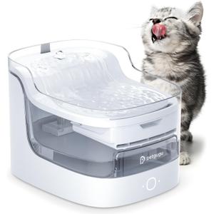 Cat Water Fountain 2L Automatic Pet Water Dispenser for Cats and Dogs 8-Layer cat Fountain Filter 2.4G WiFi Food-Grade Material Ultra-Quiet(PF1L)