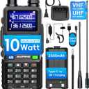 Ham Radio BAOFENG Radio 5RM 10W Handheld Long Range Walkie Talkies NOAA Emergency Two Way Radio with 999CH, USB-C 2500mAh Battery, 6.1" &15.12" 771 Antenna for Survival Gear Hunting Camping -1 Pack