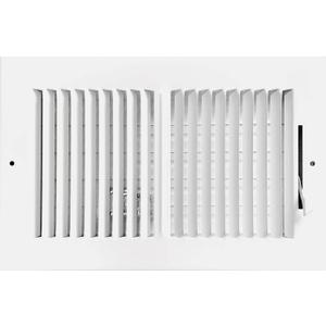 HBW 10"x 6" (duct opening size) 2-way Stamped Face Steel Ceiling/sidewall Air Supply Register - Vent Cover - Actual Outside Dimension 11.75" X 7.75"