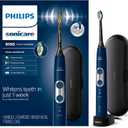 Philips Sonicare ProtectiveClean 6100 Rechargeable Electric Toothbrush, with Pressure Sensor, 3 Cleaning Modes, SmarTimer and QuadPacer, 14-Day Battery Life, Travel Case, Navy Blue, Model HX6871/49