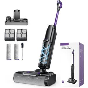Twotoo Wet Dry Vacuum Cleaner 16,000Pa,45Mins Runtime Cleaning Area 2,600 ft,Cordless Vacuum Cleaner, Cordless Vacuum and Mop All in One,for Hard Floors Sticky Messes and Pet Hair,W15 Set