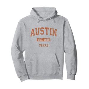 Austin Texas TX Vintage Athletic Sports Design Pullover Hoodie XL