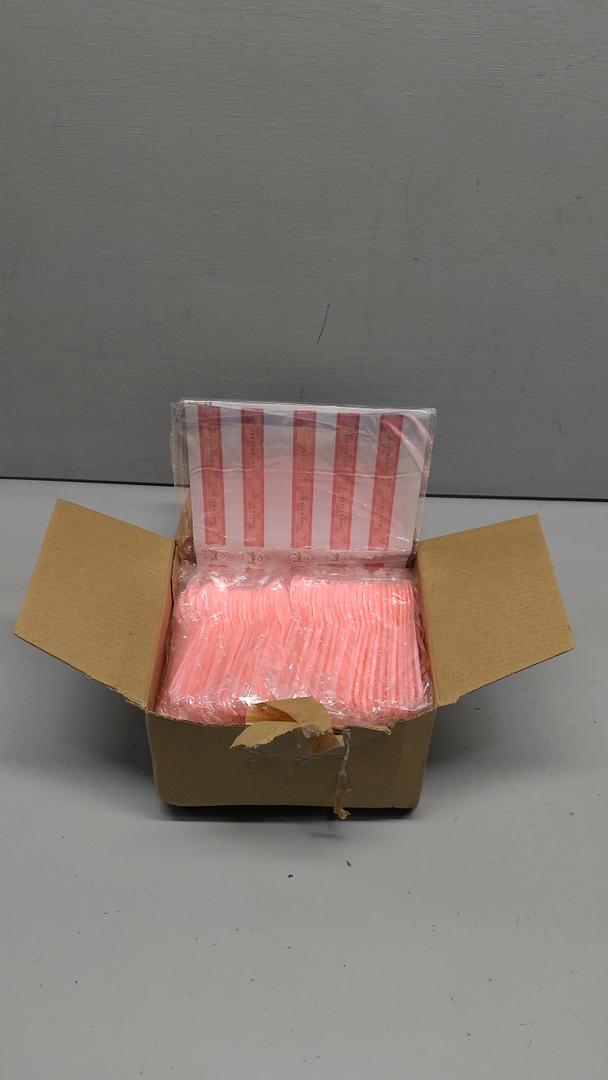 Mini Cake Pans with Lids and Spoons (40 Pack,Pink,5oz) Round Disposable Ramekins - Sturdy Aluminum Foil Cupcake Liners with Lids for Dessert and Party