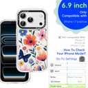 for iPhone 17 Pro Max Case, [Butterfly in Garden] Cool Aesthetic Pattern for Women, [11FT Military-Grade Drop Tested] Slim Crystal Clear Shockproof TPU Bumper Phone Cover, 6.9"