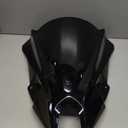 Motorcycle 18.4" Windscreen Windshield Replacement for Kawasaki Ninja500 Ninja 500 SE 2024 2025 PC Windscreen Double Bubble (Black)