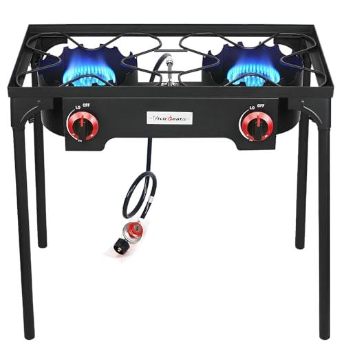 Vivicreate High Pressure Propane Gas Outdoor Camping BBQ Grill Stove Burner Estufas de Gas para Cocinar Afuera Es gas propano Regulator 20 PSIG