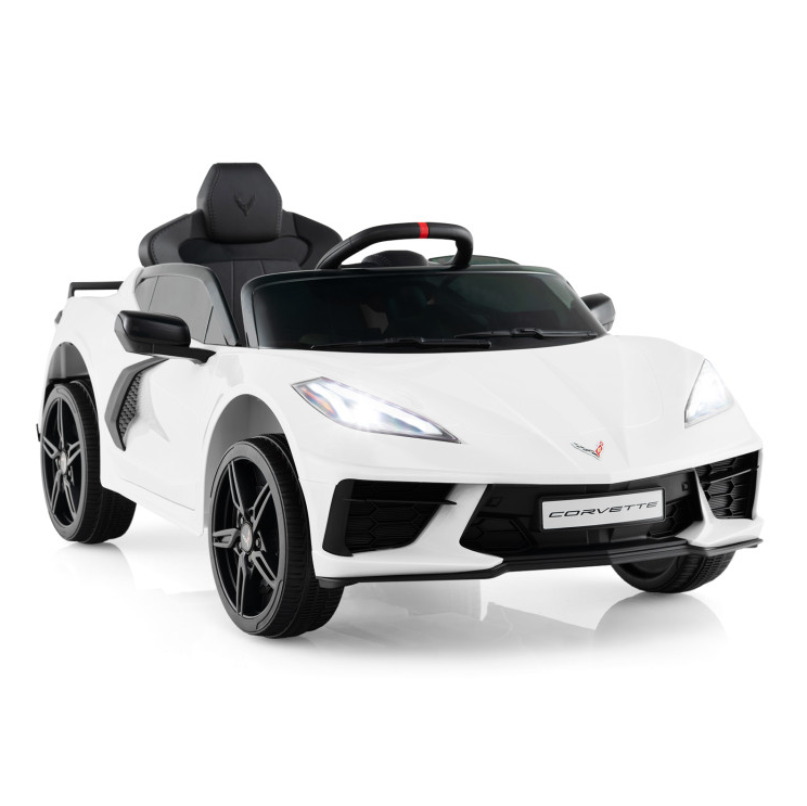 12V Kids Ride On Car Electric Licensed Chevrolet Corvette C8 with Remote Control and Bluetooth Music MP3 Player, White,
TQ10243US-WH