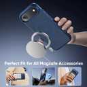 2 x Tigowos Magnetic for iPhone Air Case Fits MagSafe 16FT Drop Resistant Matte Skin Feeling Back Cover Shockproof Slim Fit for iPhone 17 Air Phone Case 6.5 inch,Dark Blue
