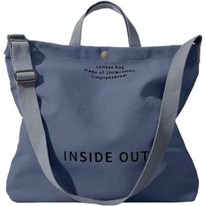 Canvas Tote Bag For Women inside out bag Crossbody Handbag with Adjustable Strap and Coin Purse for Work,Travel,Grocery