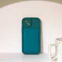 Lovmooful Compatible for iPhone 14 Case Cute Color Card Holder Design for Girls Women Soft TPU More Shockproof Protective Girly for iPhone 14 Case-Deep Blue