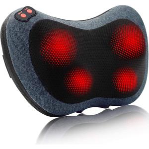 Papillon Neck Massager,Shiatsu Electric Back Massager with Heat,Neck Back Pain Relief Gifts for Mom/Dad/Women/Men,Deep Tissue Kneading Massage Pillow for Shoulder,Legs,Foot,Body Muscle Fatigue Relief (Cyan Blue)