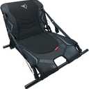 Pelican ErgoBoost Folding Kayak Seat - Adjustable Compact Traveler With Back Support - Multifunctional Booster, Black