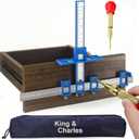 Cabinet Hardware Jig, King&Charles Cabinet Handle Jig with Automatic Center Punch, Avoid Jitter Caused by Direct Drilling. Use for Handles and Pulls on Drawers/Doors, Perfect Set.